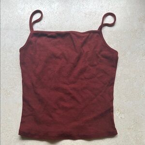 Garage Red Sleeveless Fitted Camisole